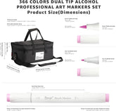 Bianyo 366 Colors Dual Tip Markers Set