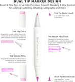 Bianyo 366 Colors Dual Tip Professional Alcohol Markers Set