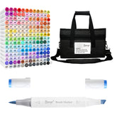 Bianyo 180 Colors Alcohol Markers, Brush & Chisel Dual Tip Marker Set | 180 Colors + 1 Colorless Blender, Blendable, Adult Coloring, Cozy Coloring, Illustration, DIY Crafts, School Projects, Design