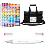 Bianyo 180 Colors Alcohol Markers, Brush & Fine Dual Tip Marker Set | 180 Colors + 1 Colorless Blender, Blendable, Adult Coloring, Cozy Coloring, Illustration, DIY Crafts, School Projects, Design