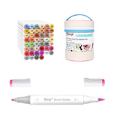 Bianyo 46 Exclusive Colors Alcohol Markers Set | Brush & Fine Dual Tip Color Expansion Markers to Expand Your 320-Color Collection to 366 Colors