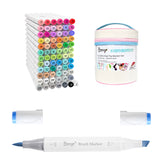 Bianyo 72 Colors Alcohol Markers Set with 1 Colorless Blender | Brush & Chisel Dual Tip Markers with Portable Carrying Case for Adult Coloring, Illustration, Sketching & Journaling