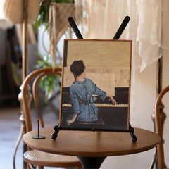 Bianyo Adjustable Aluminum Easel Stand - Lightweight Foldable Display Stand for Canvas Paintings Books Photos Portable Tripod with Carry Bag Indoor Outdoor Use Holds Up to 10 lbs