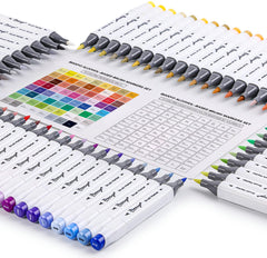 Bianyo Professional Series Dual Tip Brush Markers, Set of 72