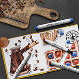 Bianyo Classic Series Alcohol-Based Dual Tip Art Markers, Set of 180