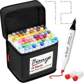 Bianyo Classic Series Alcohol-Based Dual Tip Art Markers, Set of 72
