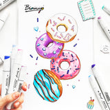 Bianyo Classic Series Alcohol-Based Dual Tip Art Markers, Set of 72