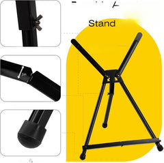 Bianyo Adjustable Aluminum Easel Stand - Lightweight Foldable Display Stand for Canvas Paintings Books Photos Portable Tripod with Carry Bag Indoor Outdoor Use Holds Up to 10 lbs