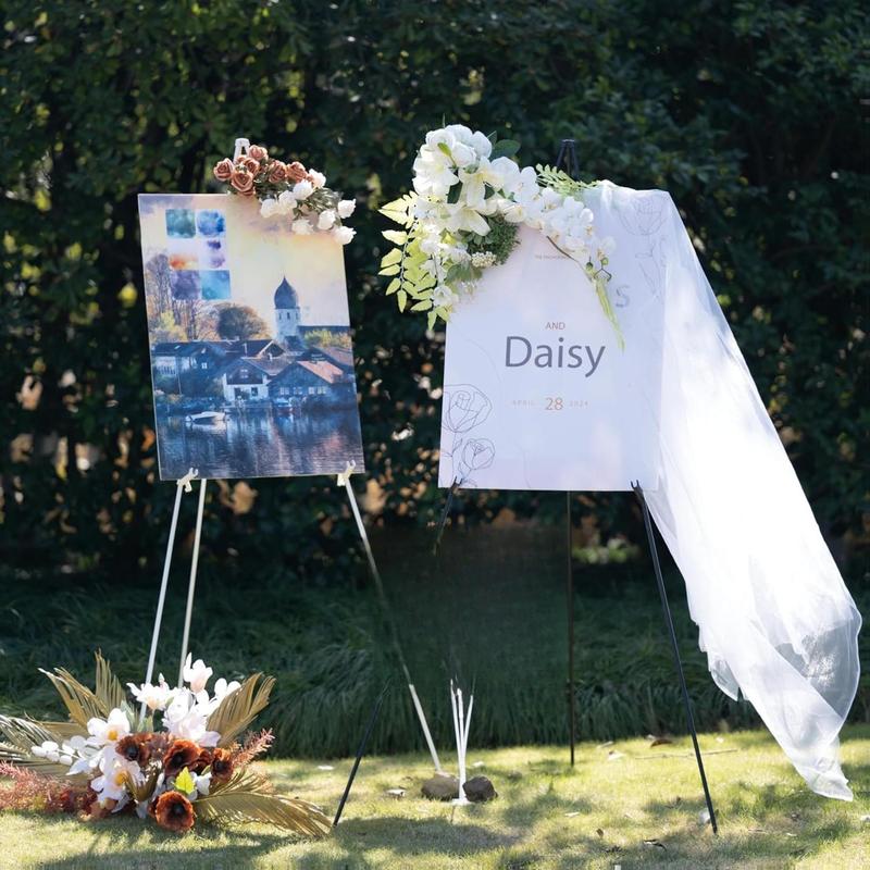 Bianyo Upgraded Display Stand with Upper Cover & Carry Bag, Black/White Steel, 5 lb Capacity, Adjustable & Portable for Indoor/Outdoor Canvas, Posters & Boards tiktok shop soft nib Build Your Own Coloring Book Set coloring  markers stationery  supplies