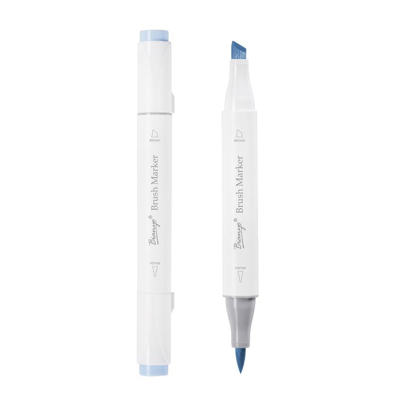 Bianyo Neutral & Gray Tones Single Alcohol Marker with Brush & Fine Tip Dual Tips for Versatile Artistic Expression