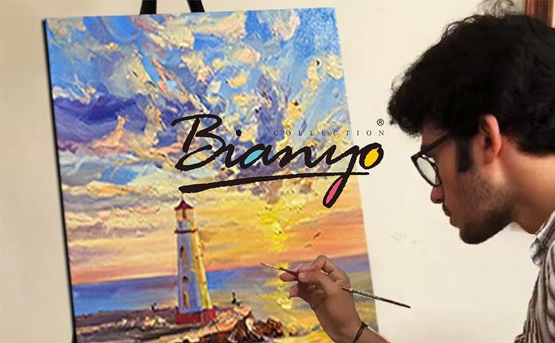 Bianyo Adjustable Aluminum Display Stand - Lightweight Portable Tripod for Canvas Signage & Posters Extends 36" to 66" Holds 25 lbs Silver Pack of 1