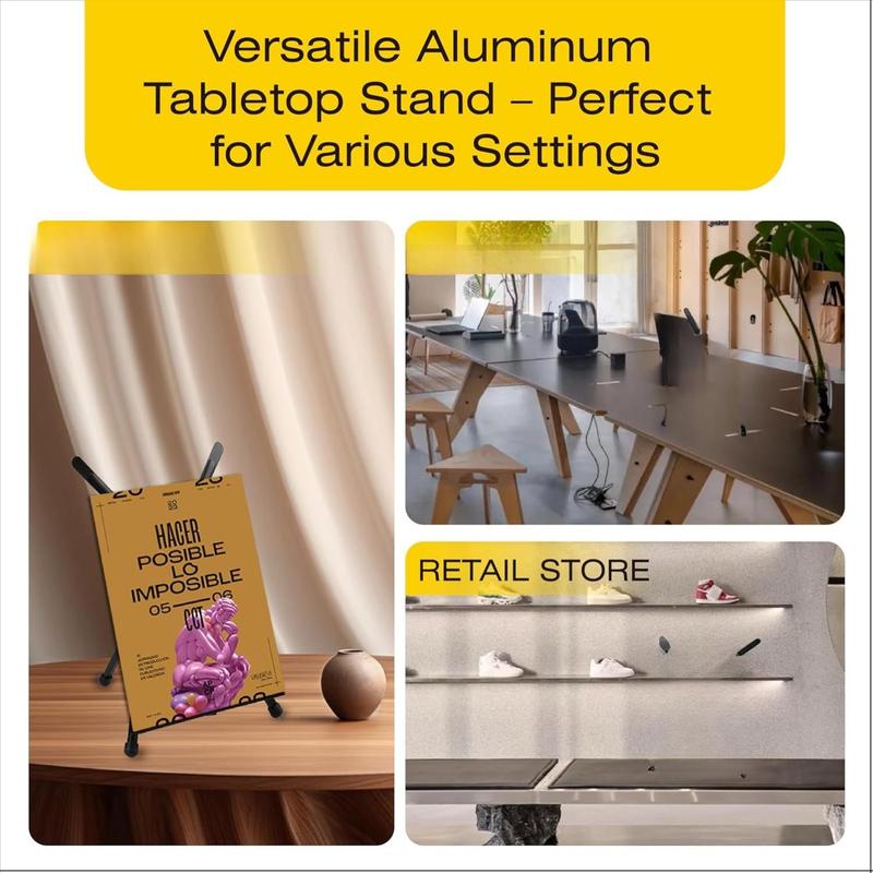 Bianyo Adjustable Aluminum Easel Stand - Lightweight Foldable Display Stand for Canvas Paintings Books Photos Portable Tripod with Carry Bag Indoor Outdoor Use Holds Up to 10 lbs