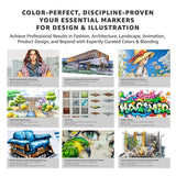 Bianyo Sky & Water Tones - from 366 Brush & Chisel Set | Single Marker Selection for Artistic Expression