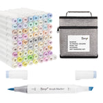 Bianyo 72 Pastel Colors Dual Tip Alcohol Professional Art Markers Set