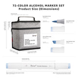 Bianyo 72 Pastel Colors Dual Tip Alcohol Professional Art Markers Set