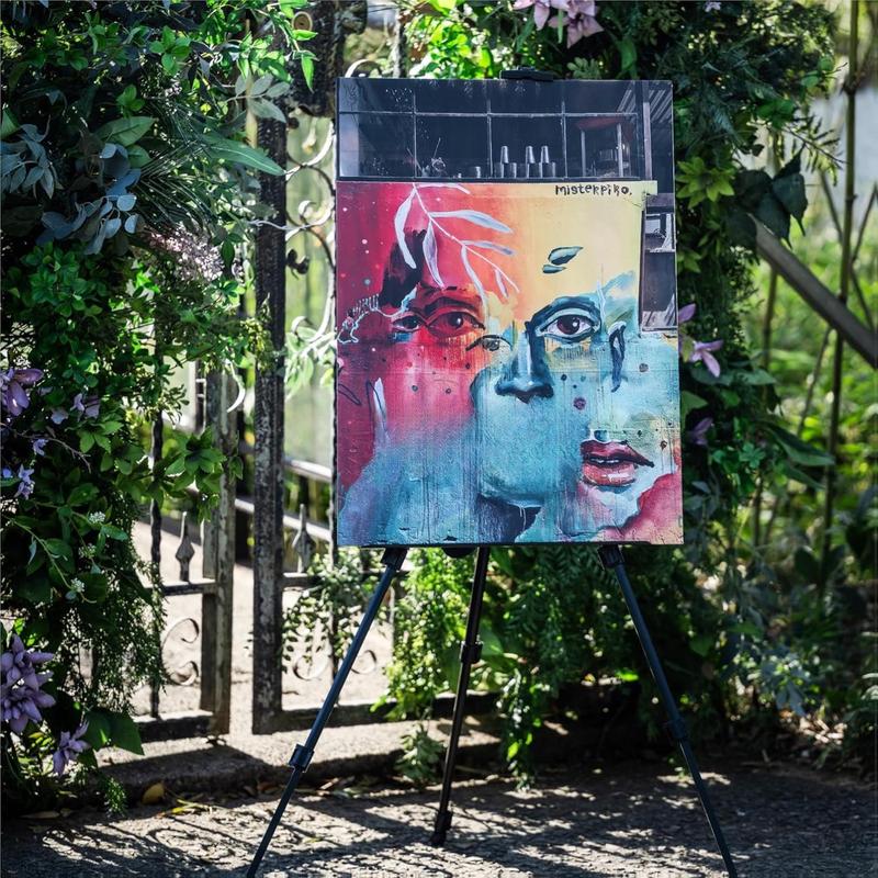 Bianyo Lightweight Display Stand - Foldable Metal Tripod for Posters Signs & Canvas Boards - 62" Adjustable Height with Carry Bag - Best for Presentations & Indoor Decor Pack of 1