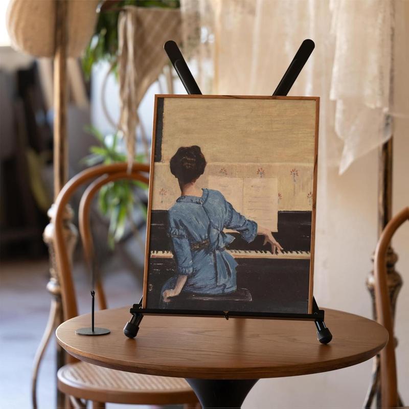 Bianyo Adjustable Aluminum Easel Stand - Lightweight Foldable Display Stand for Canvas Paintings Books Photos Portable Tripod with Carry Bag Indoor Outdoor Use Holds Up to 10 lbs