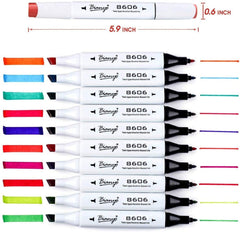 Bianyo Classic Series Alcohol-Based Dual Tip Art Markers, Set of 36