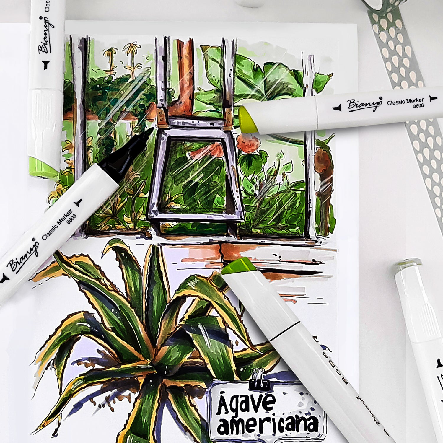 Bianyo Classic Series Alcohol-Based Dual Tip Art Markers, Set of 180