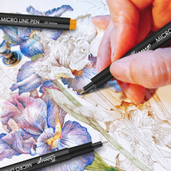 Bianyo Assorted Colors Pigment Ink Fineliner pens, set of 9