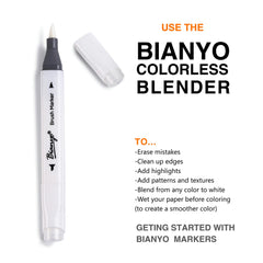 Bianyo Professional Series Dual Tip Brush Markers, Set of 72