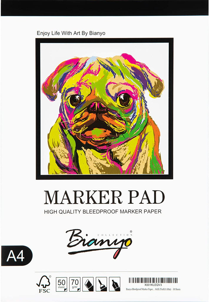 Bianyo Bleedproof Marker Paper Pads, Pack of 2