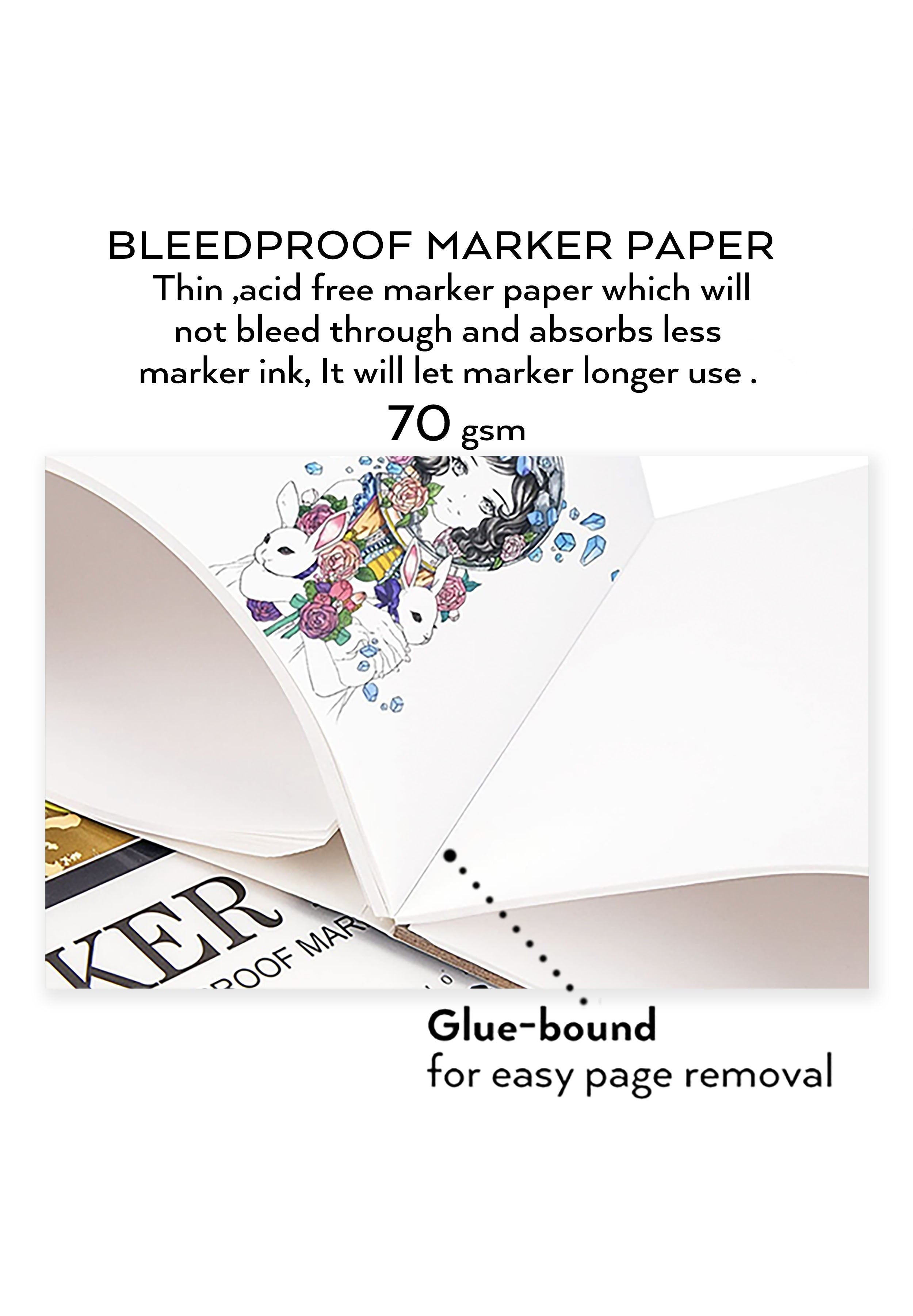 Bianyo Bleedproof Marker Paper Pads, Pack of 2