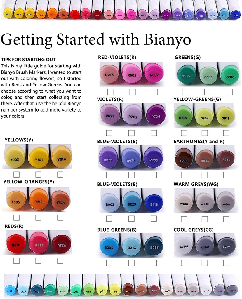 [Wholesale] Bianyo Professional Series Alcohol-Based Dual Tip Brush Markers, Set of 72
