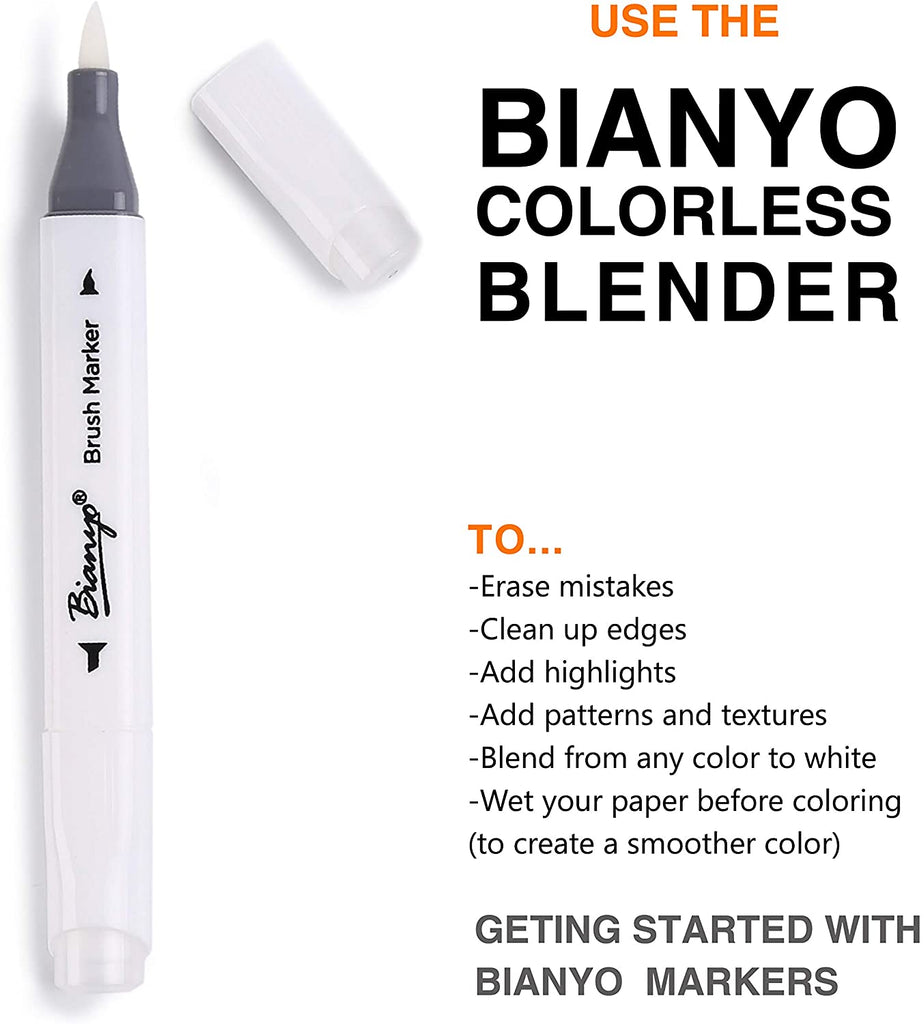 Bianyo Professional Series Alcohol-Based Dual Tip Brush Markers, Set o –  LOOKART INC